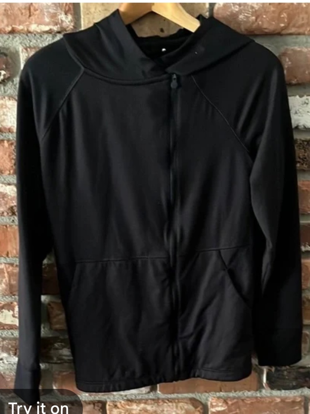 NWOT Apana Black Full-Zip Hoodie Jacket